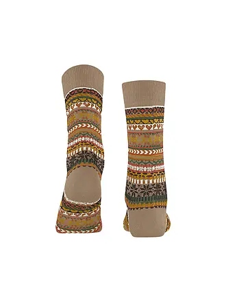 BURLINGTON | Chaussettes femme FAIR ISLE DELIGHT 36-41 camel | camel